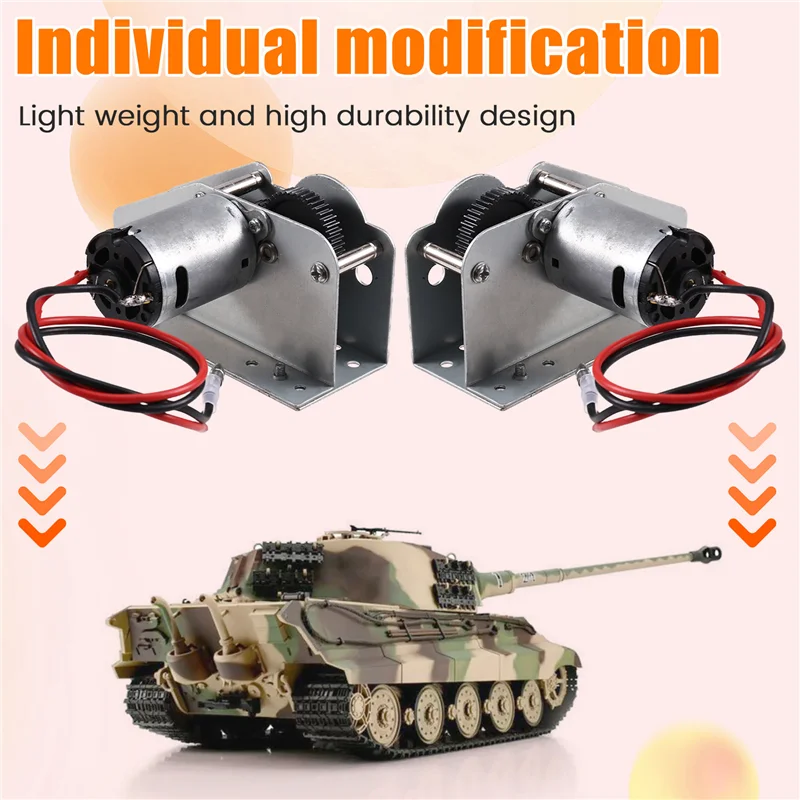 CYGJ-フルメタルスチールギアボックス 1/16 RC戦車用 3818 タイガーI 3819 ドイツパンサー 3848 パンツァーIII L 3849 3858 3859