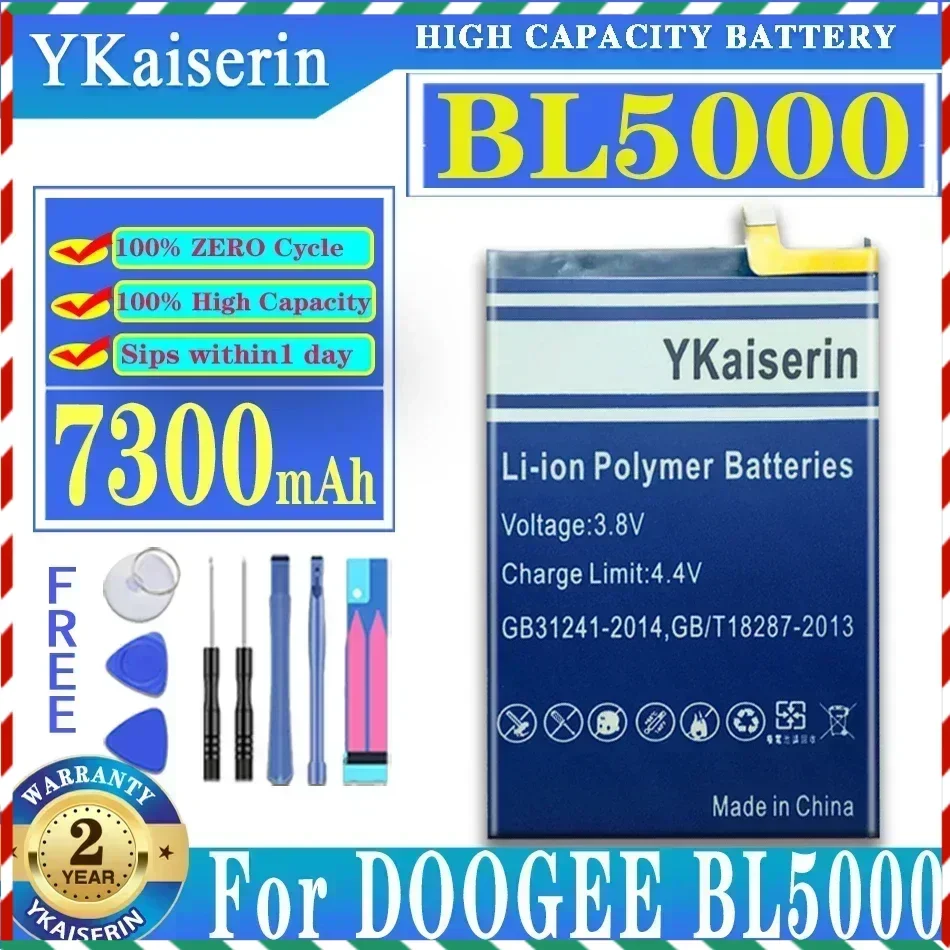 

YKaiserin 7300mah BL 5000 Replacement High Capacity Li-polyme Battery For DOOGEE BL5000 Mobile Phone Batteries