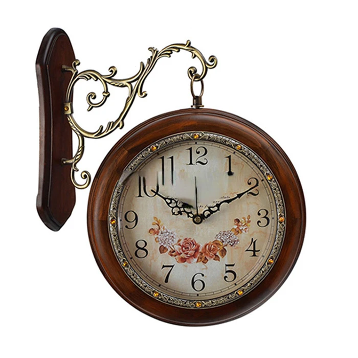 Large Decorative Wall Clocks Hanging Double Sided Wall Clocks For Home Decor