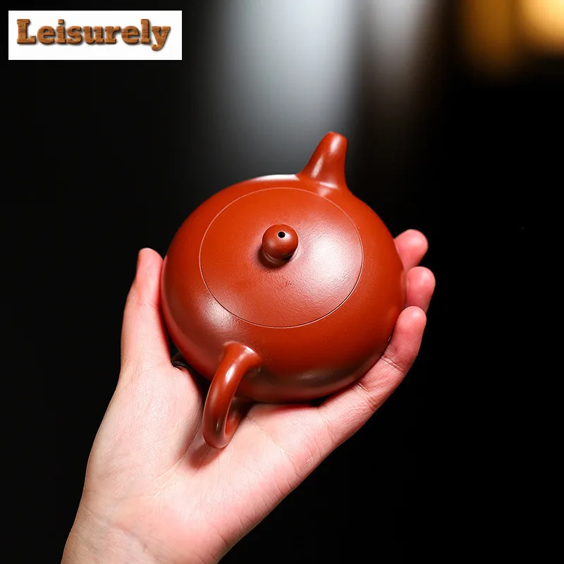 150ml Exquisite Yixing Purple Clay Teapots Master Handmade Half Moon Pot Raw Ore Dahongpao Mud Kettle Zisha Tea Set Tea Ceremony