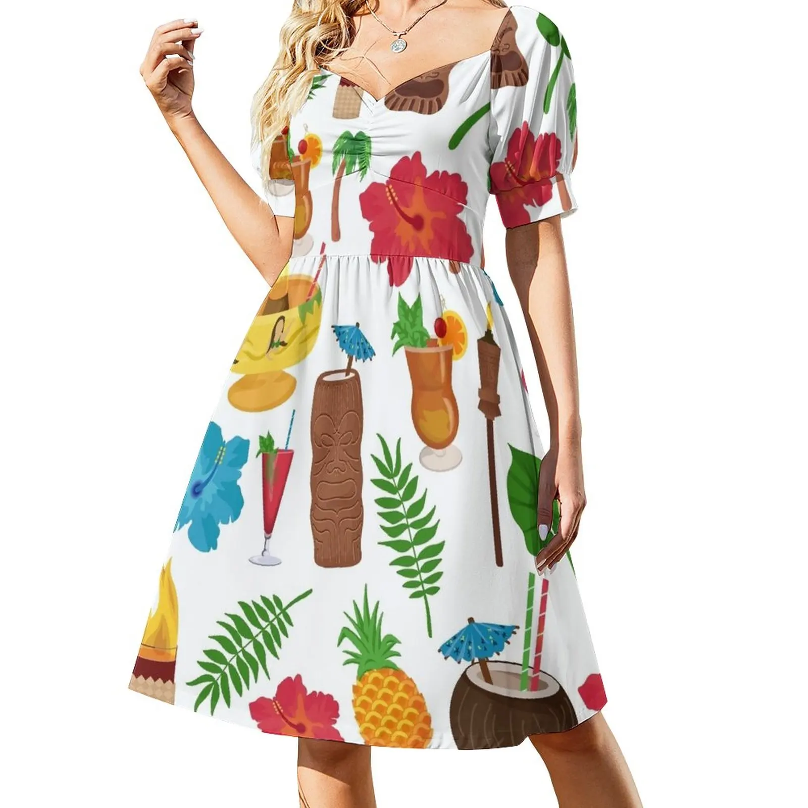 

Totally Tiki Sleeveless Dress summer dresses womens clothing Women's evening dress