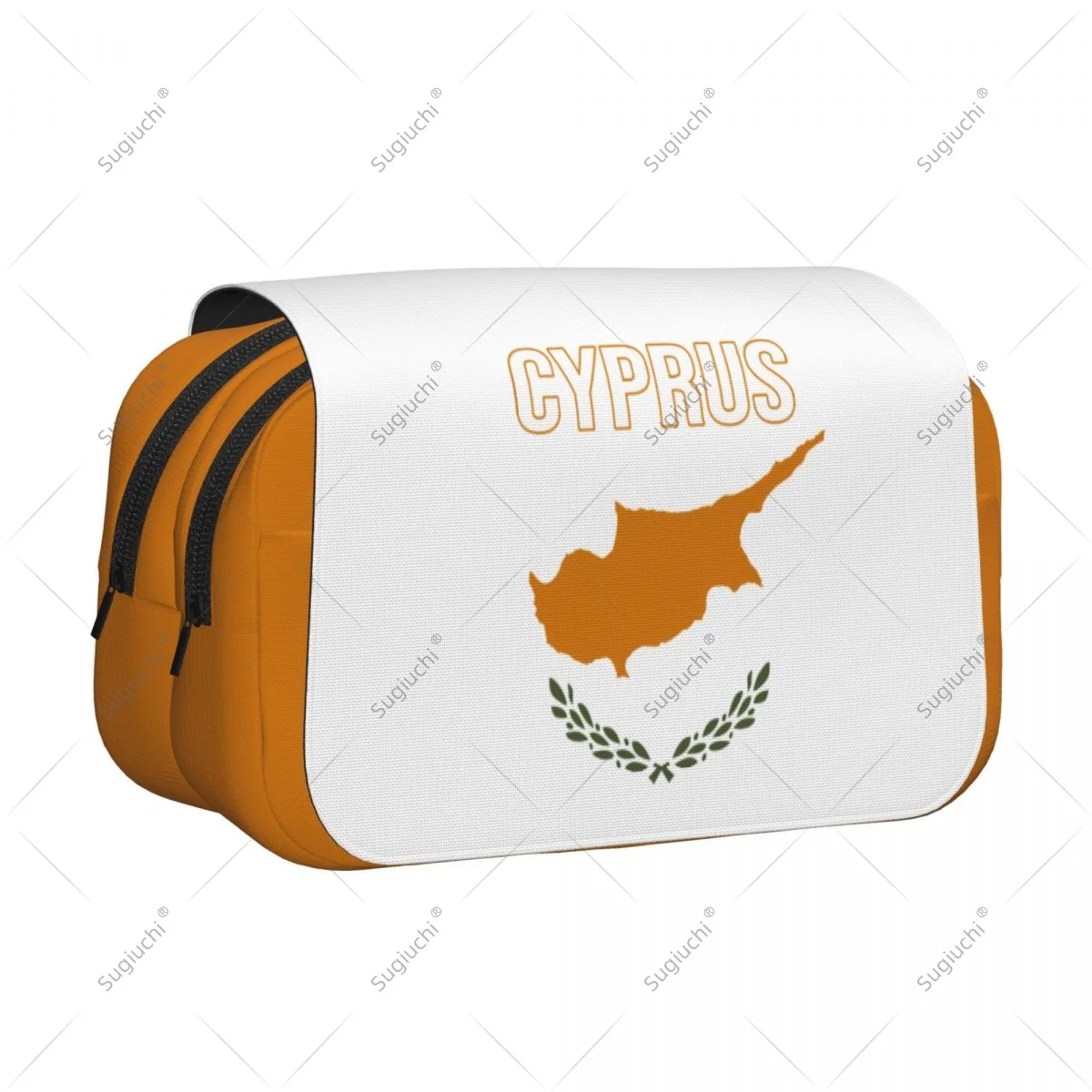 

Пенал, сумки для ножниц, 3D флаг Кипра, двухслойная ткань Оксфорд, канцелярские принадлежности, коробка для ручек, чехол