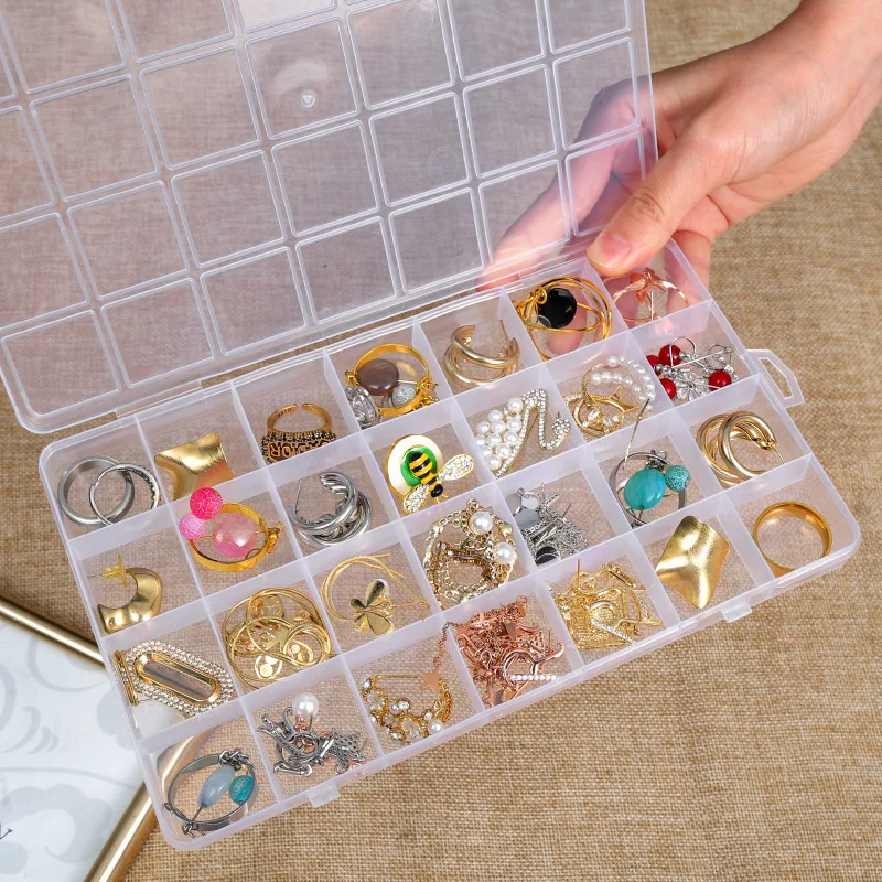 Multi-cell Transparent Plastic Storage Box/buttons Fishing Gear Accessories Jewelry Cosmetics Finishing Storage Jewelry Box