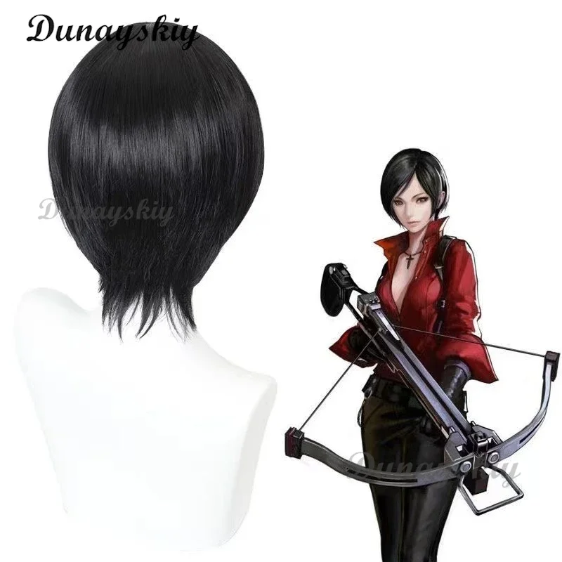 Ada Wong Cosplay Kostuum Kleding Pruik Cosplay Game Spion Halloween Party Sexy Vrouw Rode Jurk Ada Wong Cosplay Kostuum