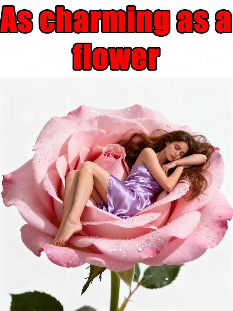 Beautiful like a flower, delicate like a flower, bright and juicy like a flower