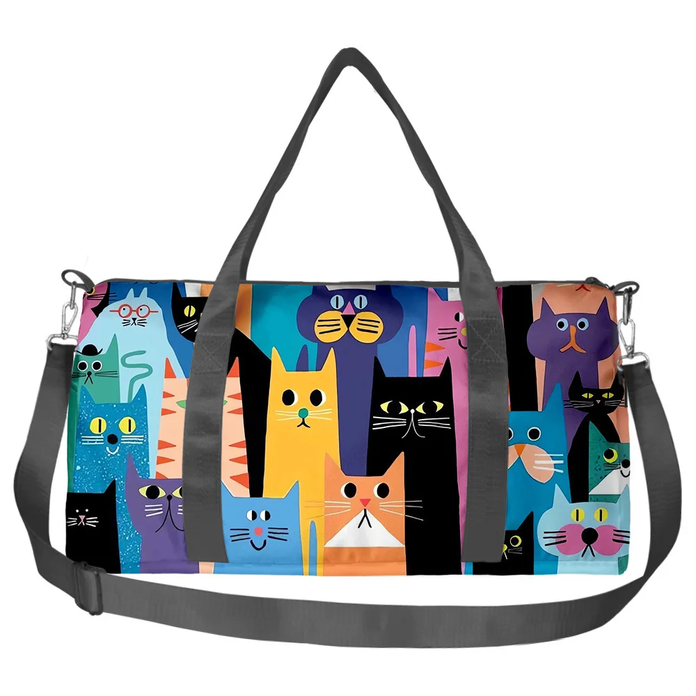 Trendy Popular Funny Novelty puppy Dog 3D Printed Travel Bags Barrel Shape Crossbody Bag Outdoor Sports Bags Gym Yoga Bag