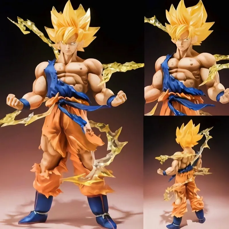 

Anime Dragon Ball Son Goku Super Saiyan Model 17cm Goku Action Figure Car Model Children's Gift Collection Ornaments