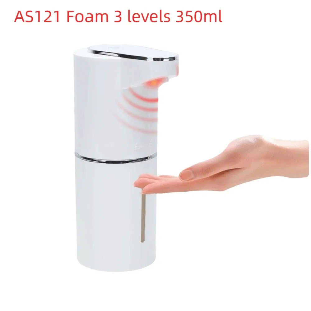 350ml Capacity Automatic Sensor Soap Dispenser USB Rechargeable Liquid/Foam Hand Sanitizer Dispenser Desktop Compatible