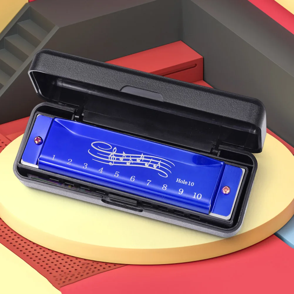 

10 Hole 20 Tone Harmonica Portable Mouth Organ Early Educational Music Instrument Easy Learning for Beginner Students