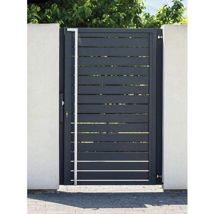 Customized Home Courtyard Entrance Fancy Simple Main Metal Fence Sliding Cast Aluminum Gate for Salepromote sales