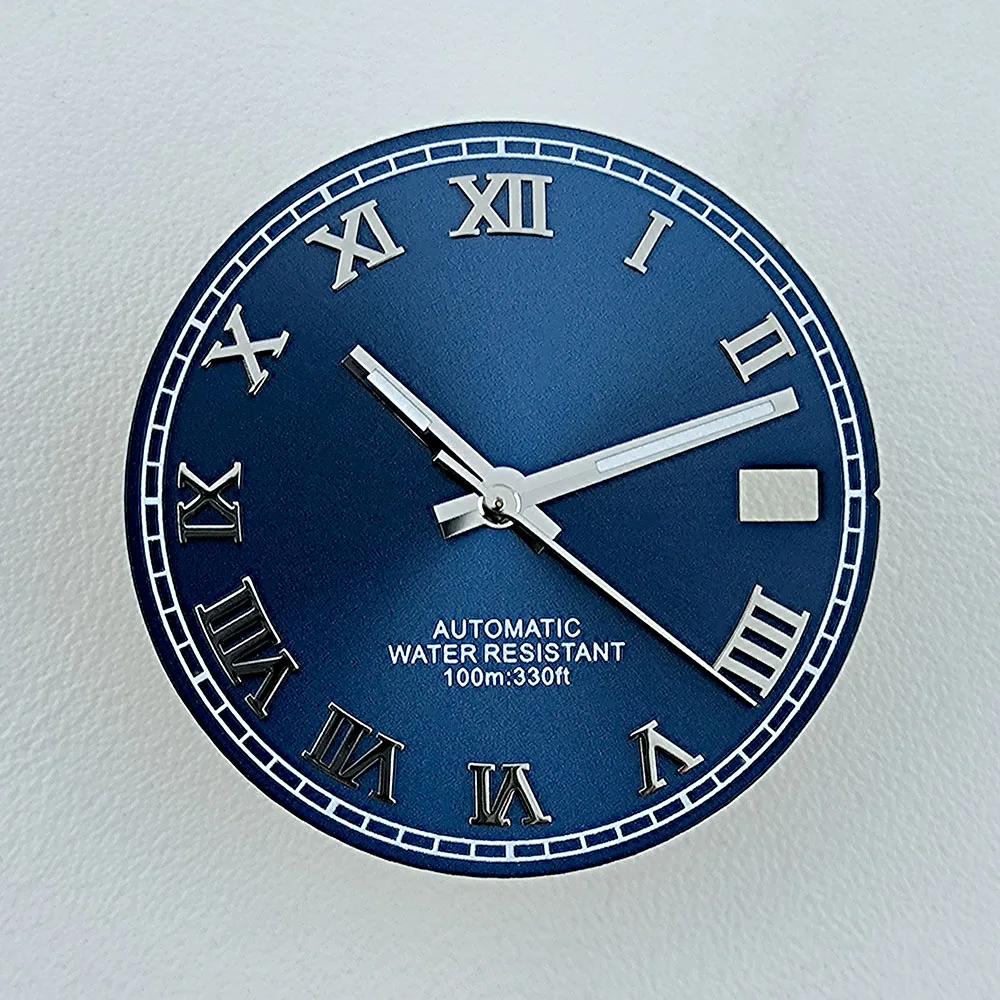 NH35 Dial Roma Watch Dial Custom logo Metal Numbers dial No Luminous dial Fit NH35 NH36 movement watch accessories