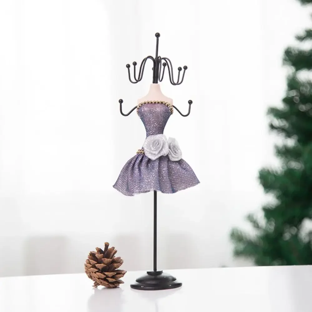 

Organizer Rack Necklace Mannequin Display Stand Princess Luxury Earrings Stand Holder Display Elegant Rose