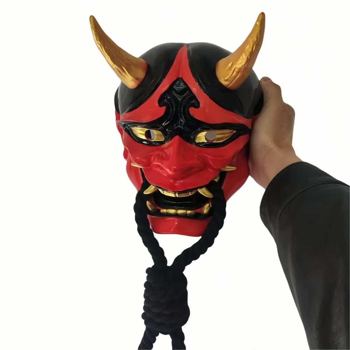 PROMOTION~ Japanese Samurai Mask - Hand-Painted Resin for Halloween Cosplay