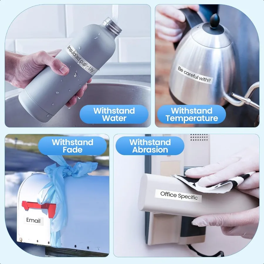 6 Pack 45013 Label Maker Tape Refills Compatible with DYMO D1 45013s 12mm Label Tape Black on White A45013 1 2 in x 23 Ft for D