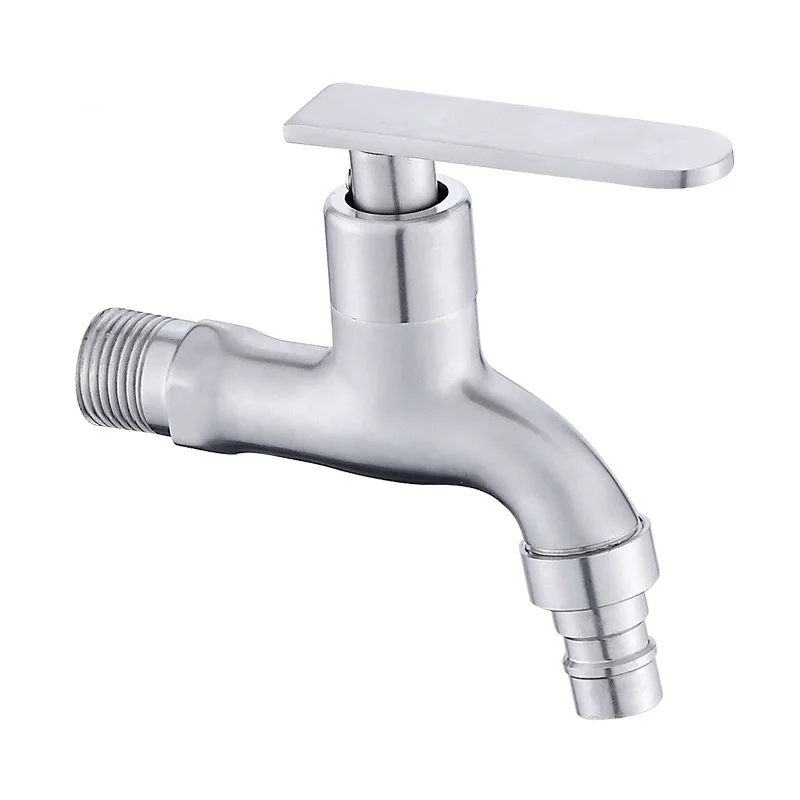 304 Stainless Steel Washing Machine Faucet for Balcony Mop Sink with Aerator Quick Open Water Faucet for Household Use