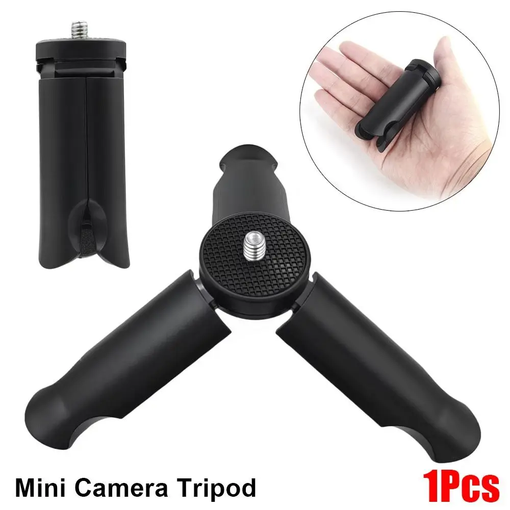 1Pcs New With 1/4'' Screw Mini Tripod Portable Handheld Camera Table Stand Universal Phone Gimbal For Dji Action 5 4 Camera