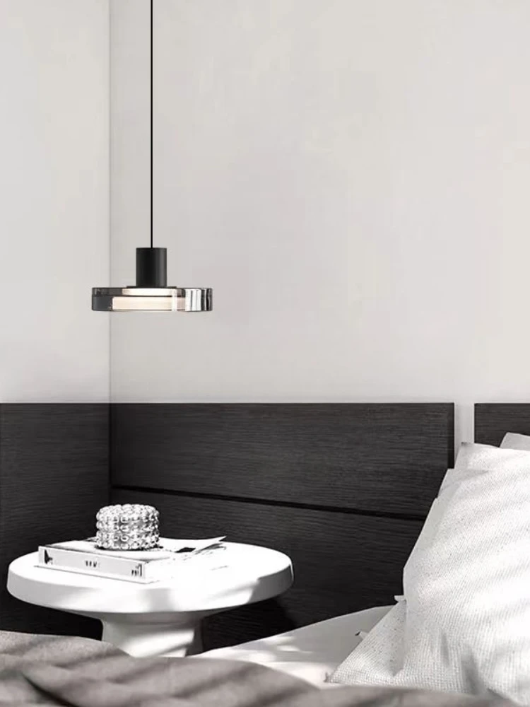 Новинка 2024 года, скандинавский креативный минималистичный кулон для ресторана, дизайнерский художественный светильник с одной головкой, прозрачный стеклянный островной светильник для барной стойки