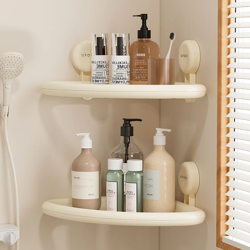 Uforu Bad Saugnapf dreieckiges Lager regal perforation freie Wandbehang Badezimmer Ecke Lager regal