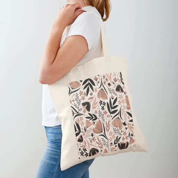 

Wildflower and Leaves Pattern Tote Bag canvas tote bags handbag Canvas shoulder bag great bag