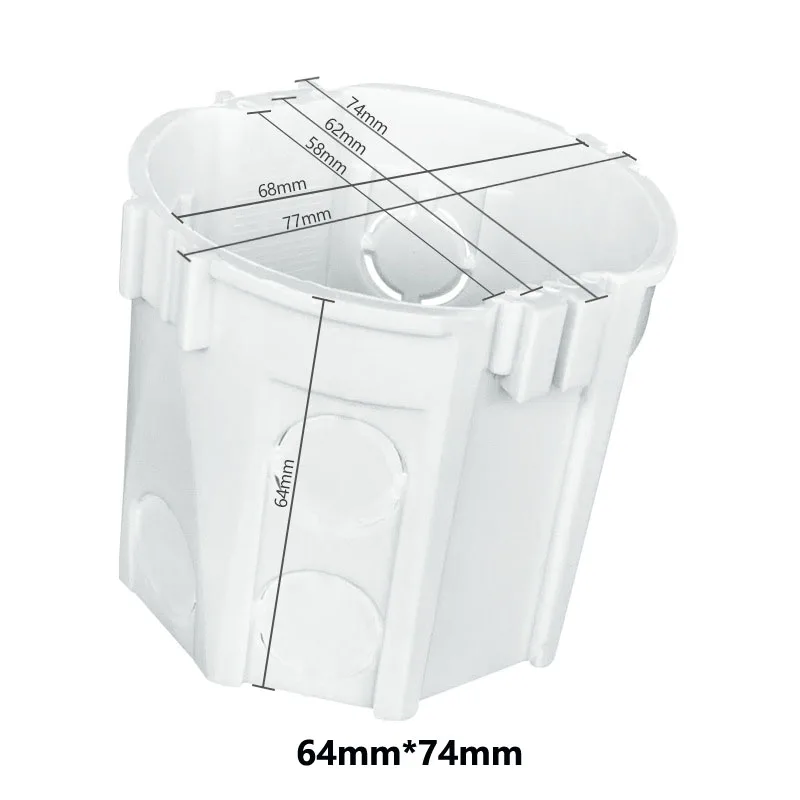 80 Type European Bottom Box Socket Wall Concealed Wire Junction Box European Standard PVC Circular Base