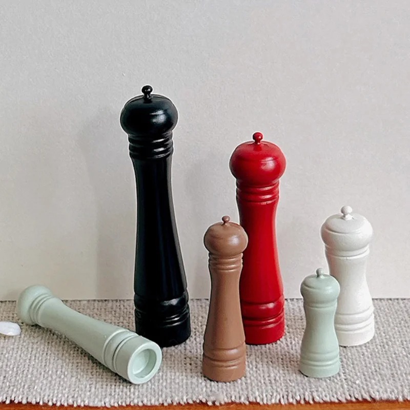 3Pcs Doll House Furniture Gift Dollhouse Alloy Cooking Pepper Grinding Bottle Miniature Mini Scene Model Doll Accessories