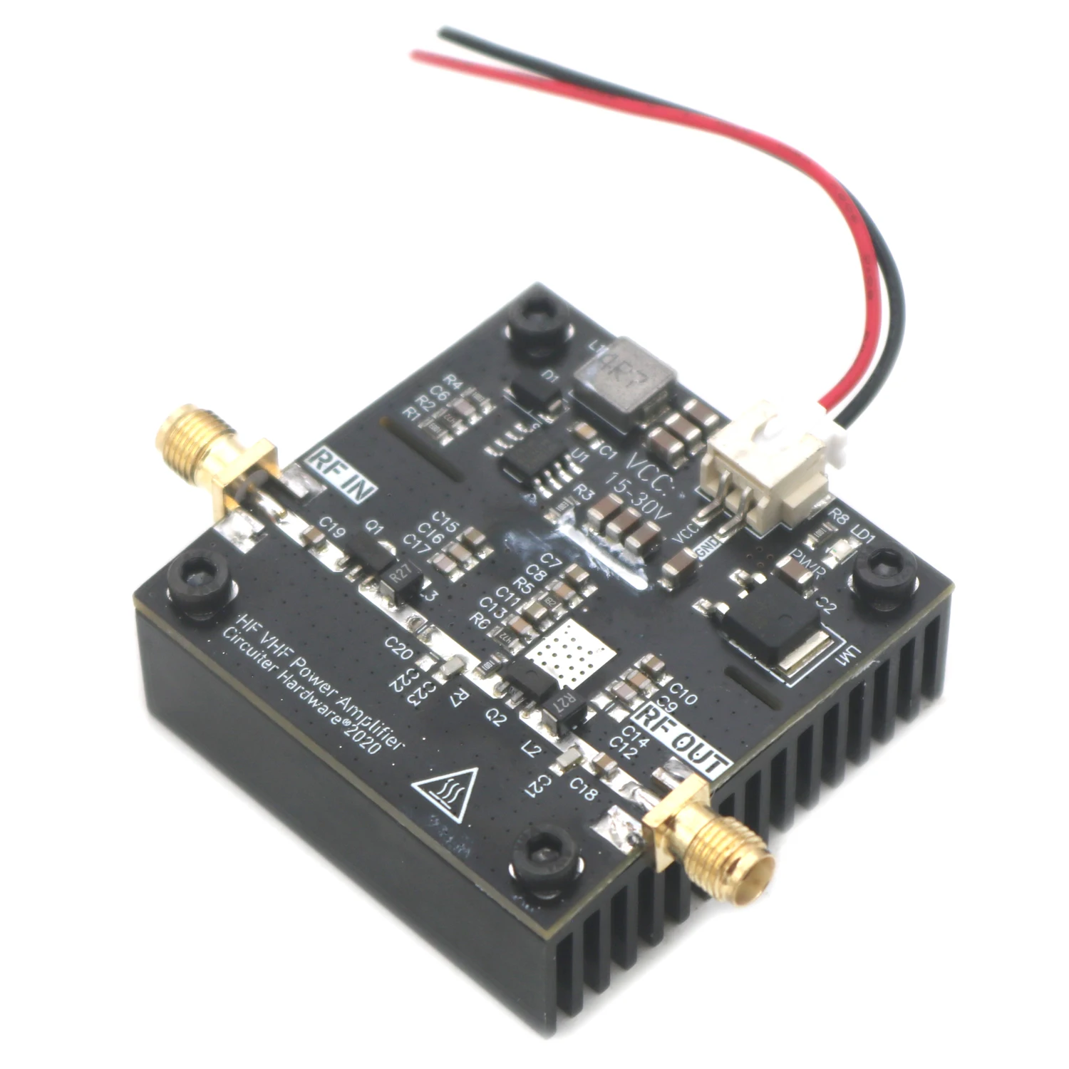 6Mhz~500MHz 4W HF VHF RF power Amplifier Gain 30dB for Ham Radio Walkie talkie Short wave 433M 315M 13.56M RFID CW FM AM