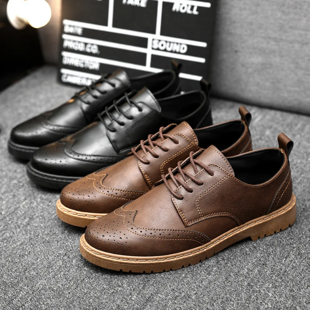 2024 New Handcrafted Mens Oxford Shoes Leather Brogue Dress Shoes Classic Business Formal Shoes for Man