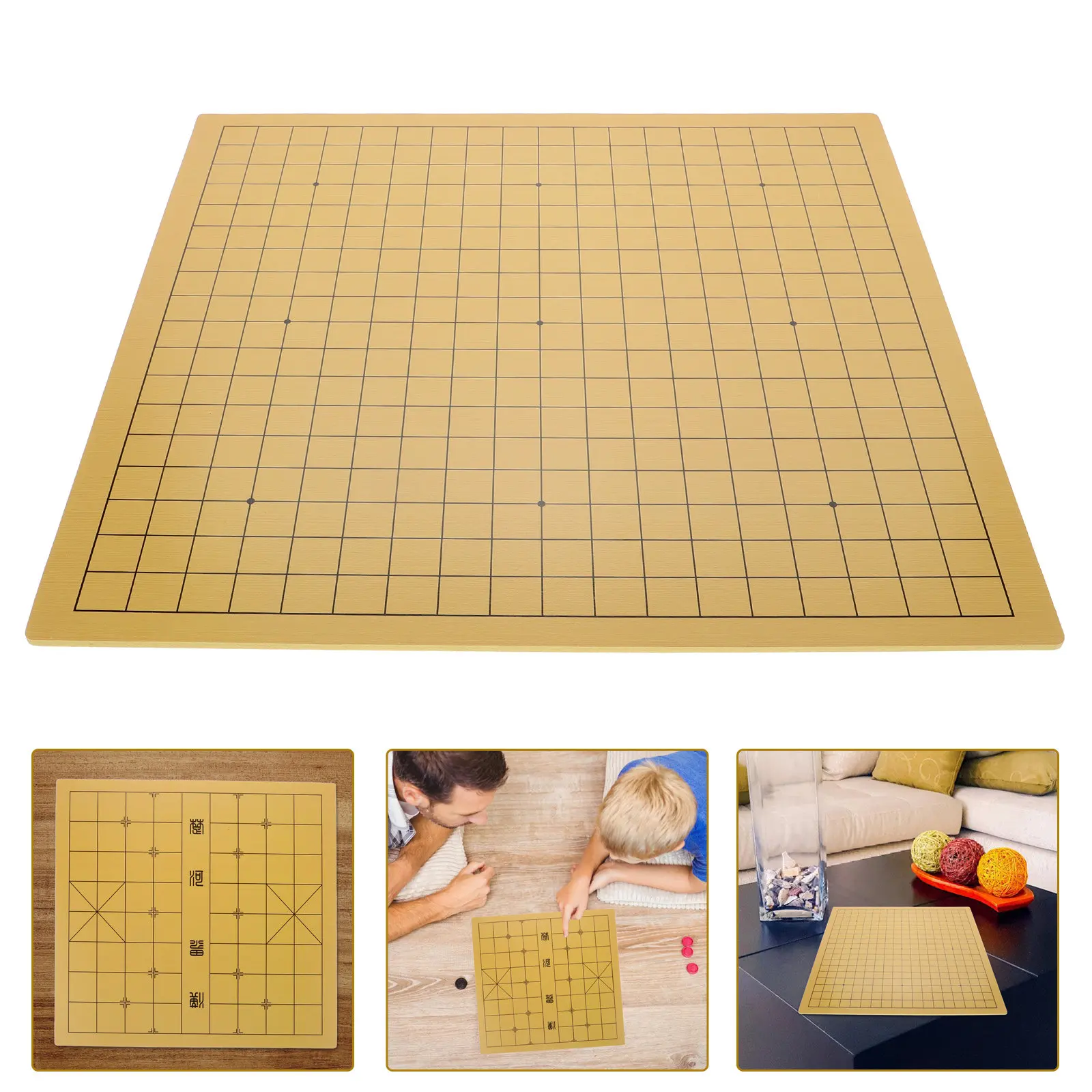 

Двусторонняя доска для китайских шахмат и гобанга, креативная плотная шахматная доска, портативная, компактная, легкая, для настольных игр дома и в путешествиях