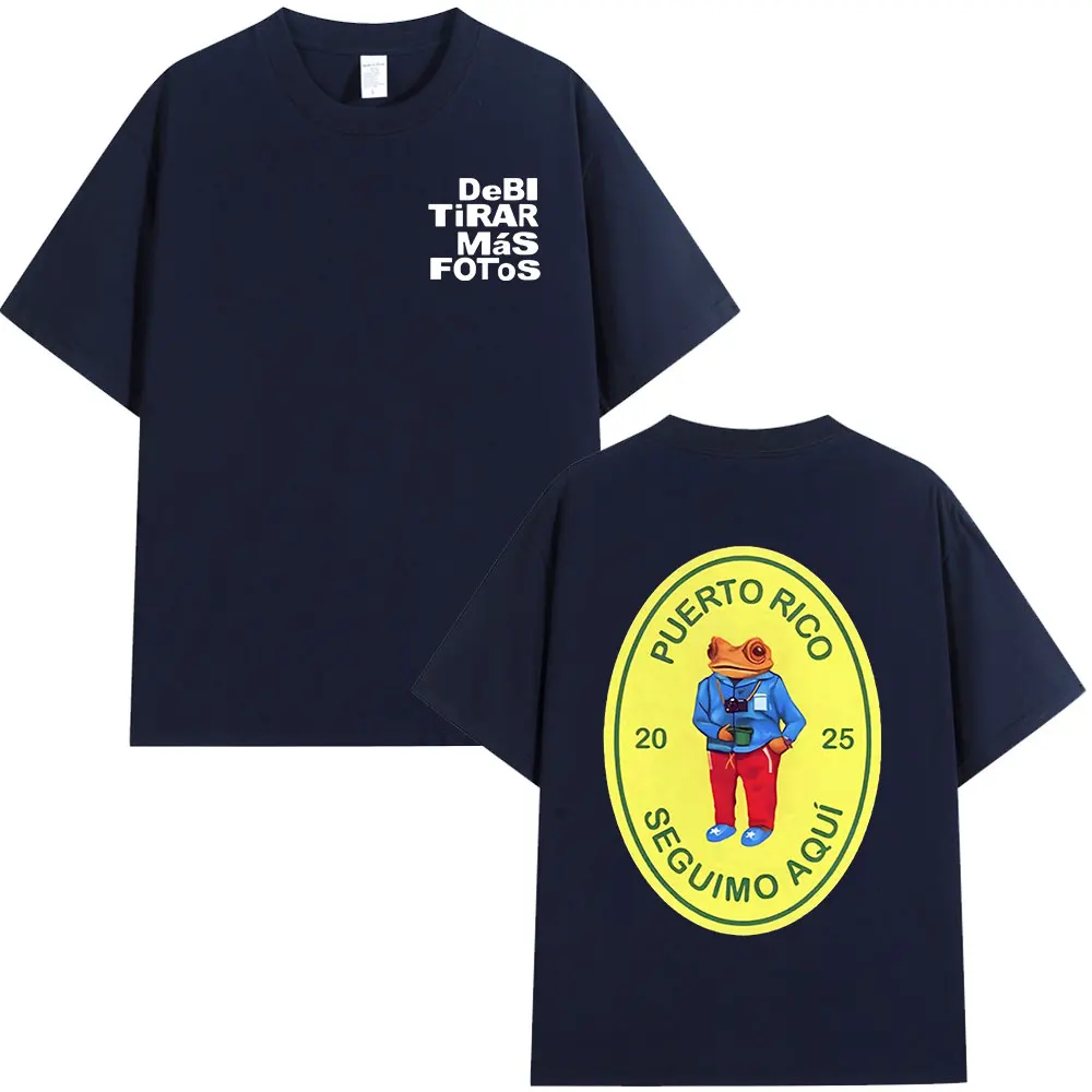Bad Bunny DTMF Debi Tirar Mas Fotos 2025 New Album T Shirts Men Women Clothing Cotton Oversized T-shirts Hip Hop Fashion T-shirt image 3