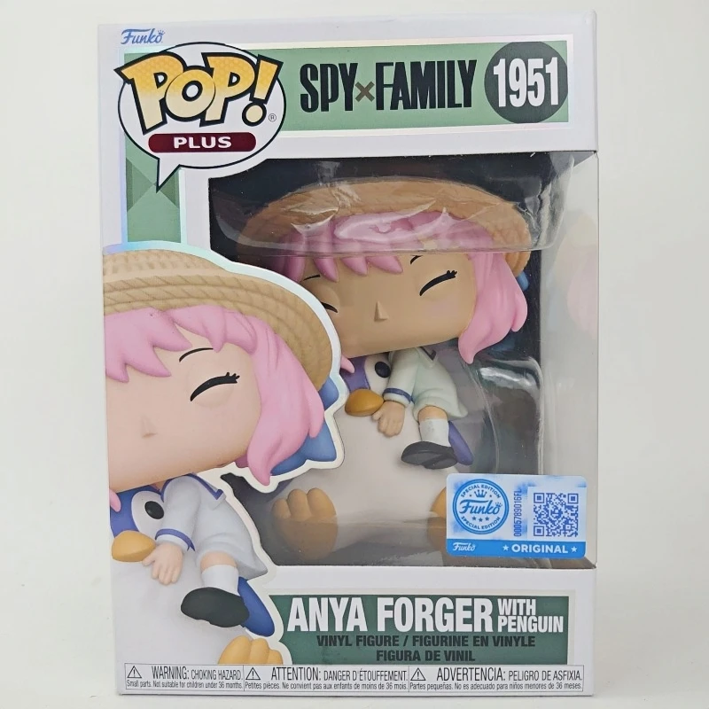 Funko Pop! Original Spy x Family Anya Forger con pingüino # Figura de Vinilo de Anime de 1951, Modelo Coleccionable, Adorno de Escritorio, Juguete, Regalo