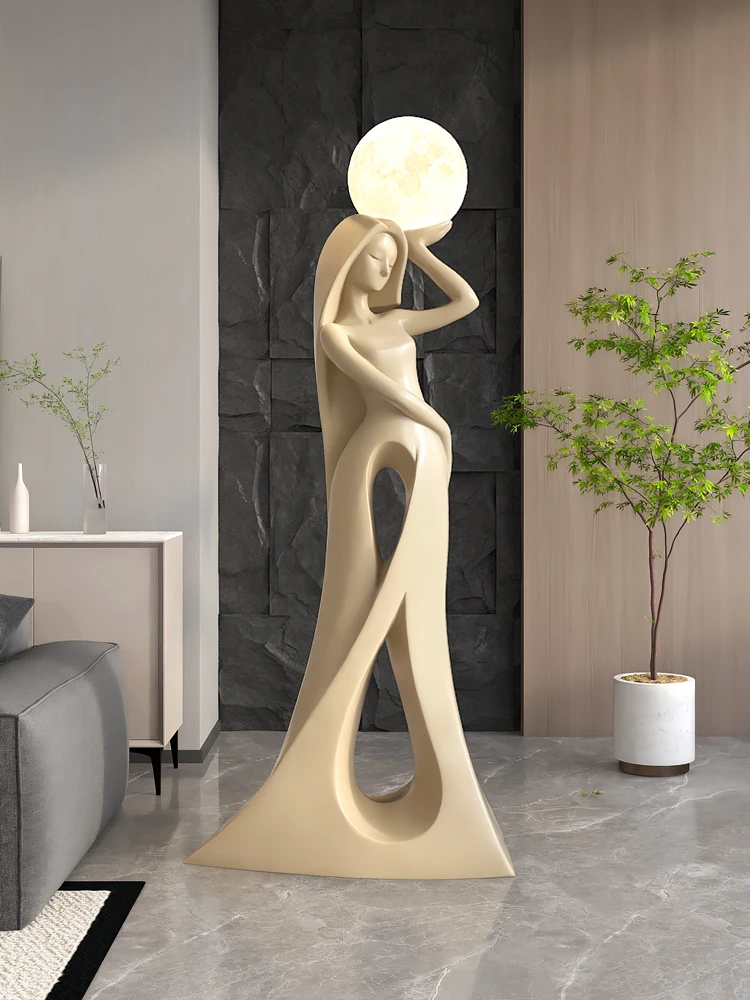 Estatua de decoración del hogar para mujer, sala de estar, sofá de suelo grande, mueble de TV, decoración Interior moderna y suave, regalo de