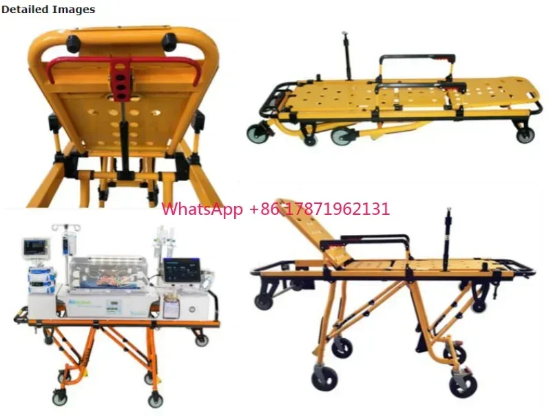 Tragbarer, zusammenklappbarer Krankenwagen-Stretcher für medizinische Notfallcenter-Transportpatienten mit automatischer Beladung