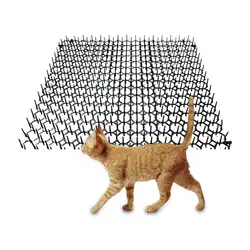 Anti Cat Repellent Cat Scat Mat with PP Spikes 34x42cm Indoor and Outdoor Black Couch Protector for Stopping Dog Digging