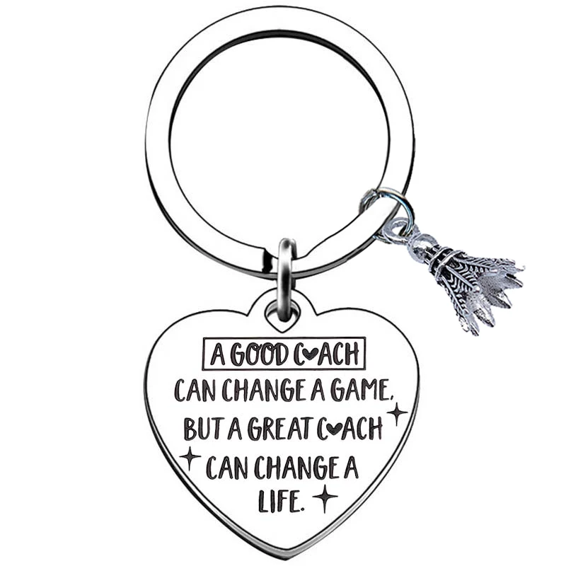 Heart Badminton trainer Gift trainer Thank You Appreciation Keychain for Badminton trainer Teacher