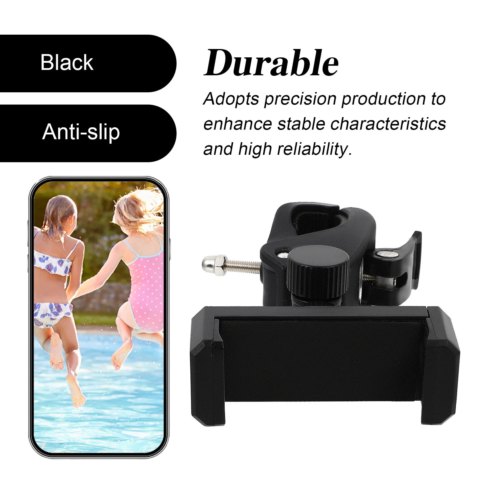 

2pcs Phone Mount Clamp 360 Rotation For Smartphone With Or Without Case Anti-Slip Camera Bracket Tripod Bicycle Microphone Rod