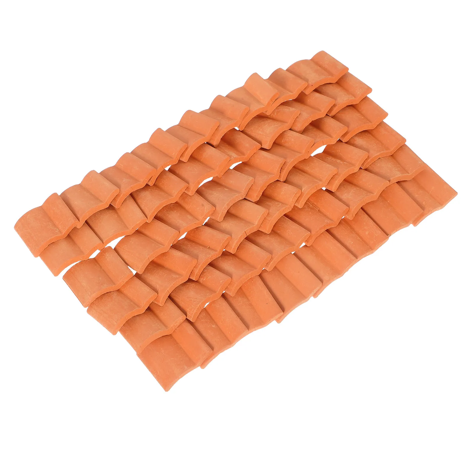 50Pcs Lifelike Miniature Roof Tiles for Sand Table Landscaping Micro Landscape DIY Craft House Roofing Decor Small Scale
