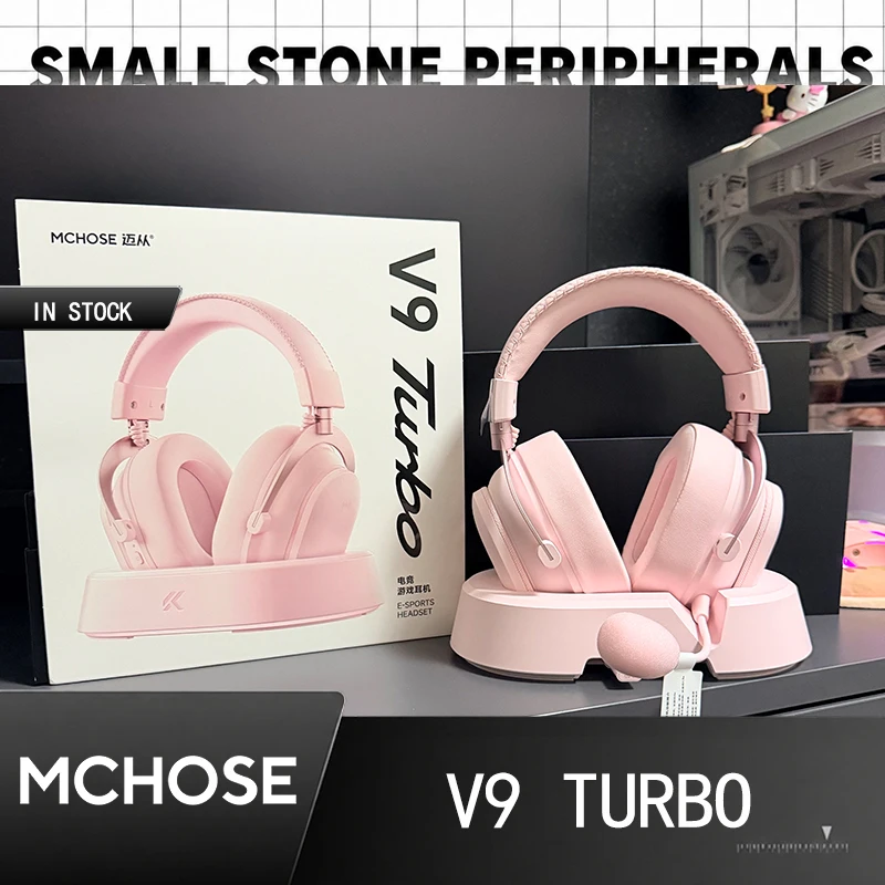 NEU MCHOSE V9 Turbo Kabelloses Gaming-Headset mit Ladefunktion, Over-Ear, Vier Modi, mit Mikrofon, Professionelle E-Sport-Kopfhörer