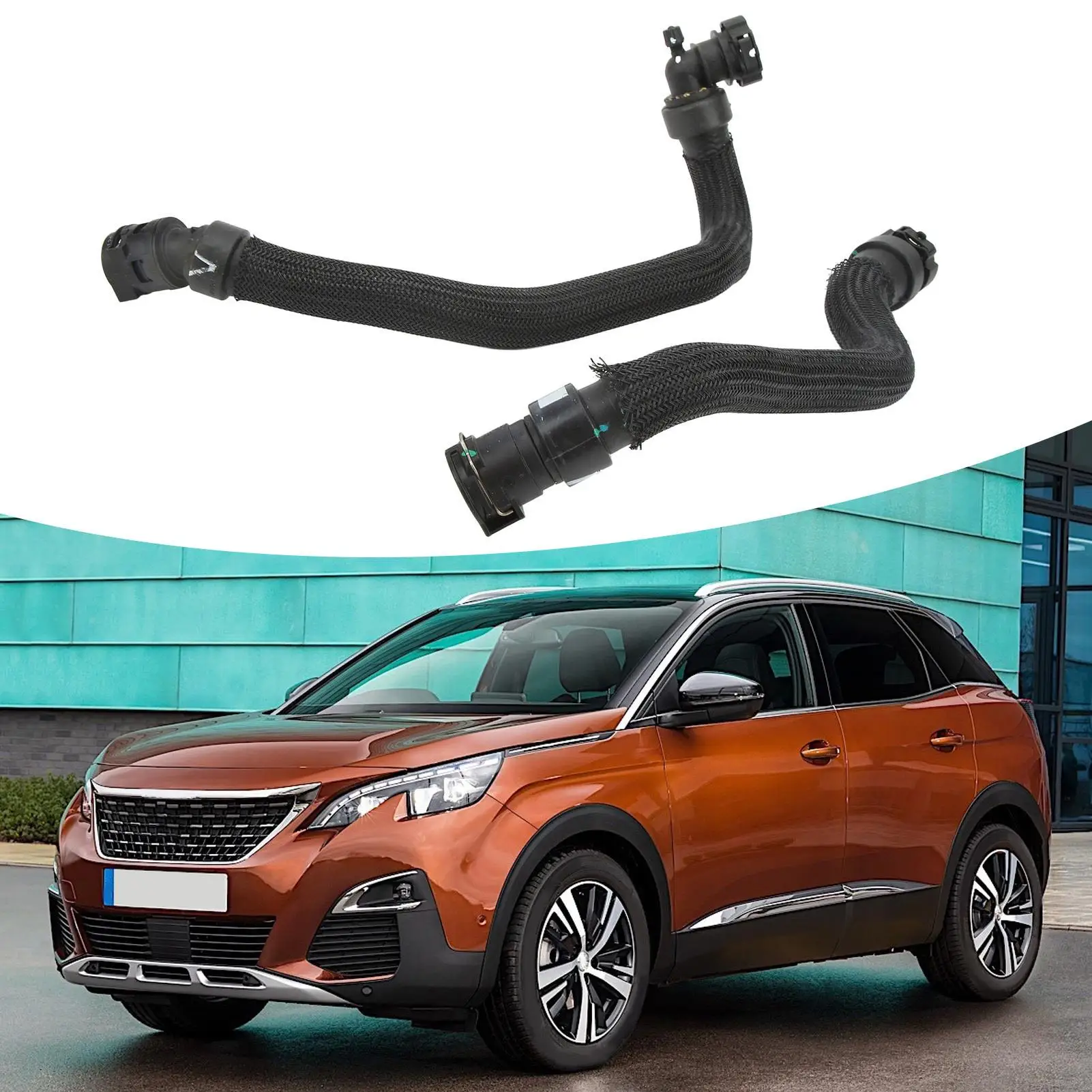 for Peugeot 3008 MPV 308 CC 308SW Radiator Hose 6466XV Coolant Line ABS Rubber Replacement