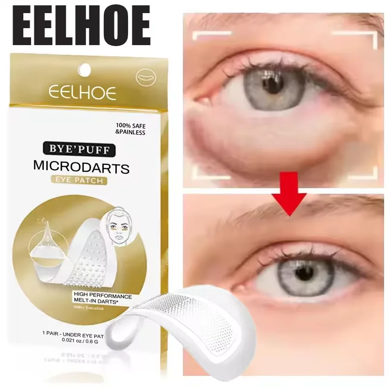 Hyaluronic Acid Microneedle Eye Patches Mask Fade Fine Line Anti Aging Dark Circles Puffiness Eye Bags Tightening Eye Skin Care