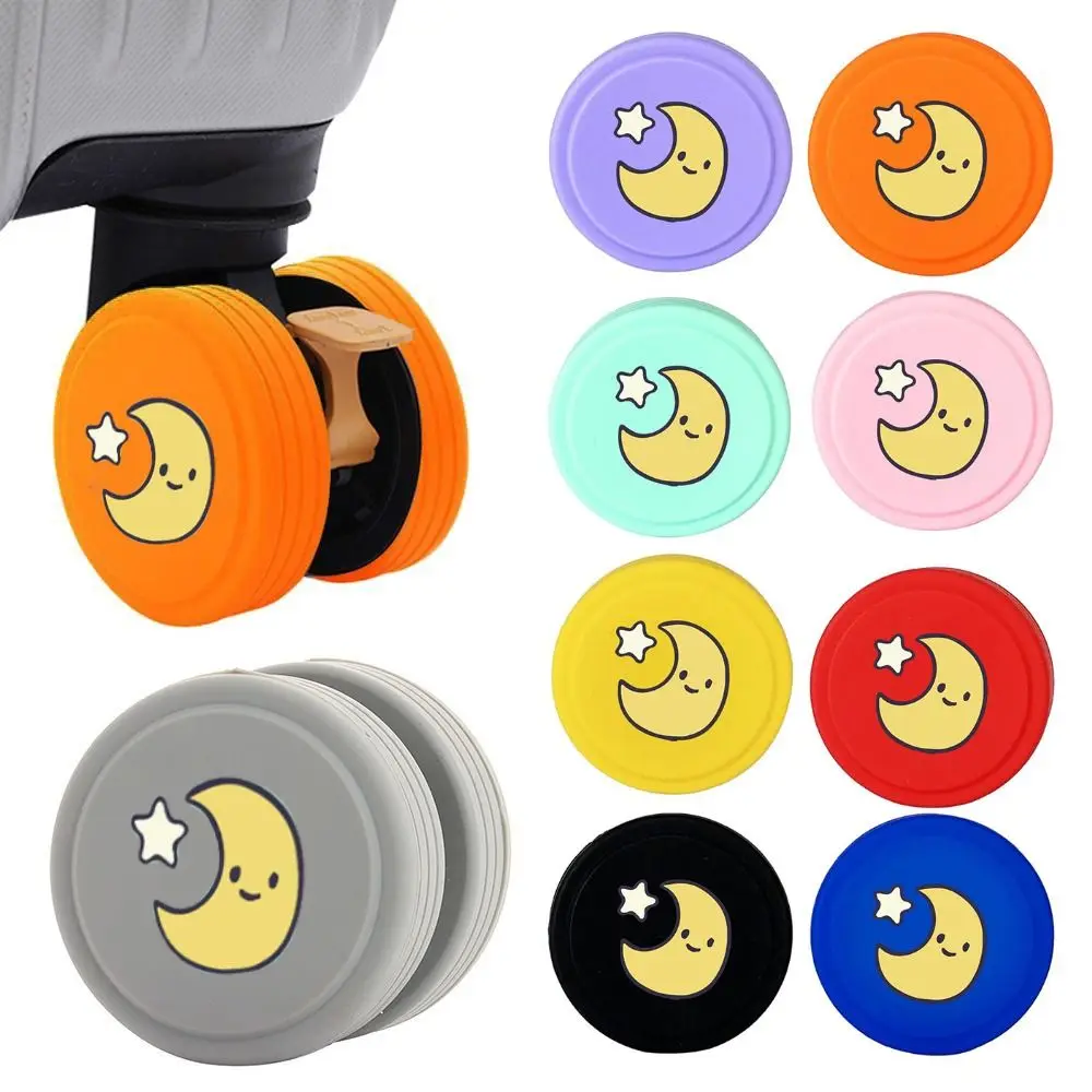 8Pcs Silicone Luggage Wheels Protector Cover Reduce Noise Anti-slip Suitcases Wheel Protection Rings Reduce Wheel Wear