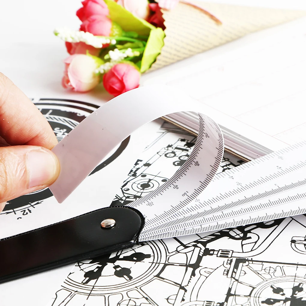 Multi Ratio Fan Shaped Scale Ruler Architecture Drawing Sketching Rulers Graphics Design Rulers Portable Measuring Tool