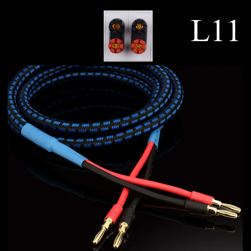 GoSo Болтовой аудиокабель с банановым покрытием, позолоченный аудиофил, Hi-end Bold Line Speaker L11 1 м-30 м