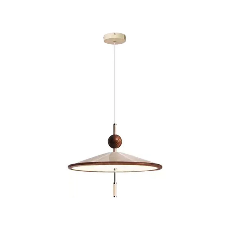 

New Chinese tea room wind chime chandelier, log wind, restaurant light, high-end retro Zen lighting
