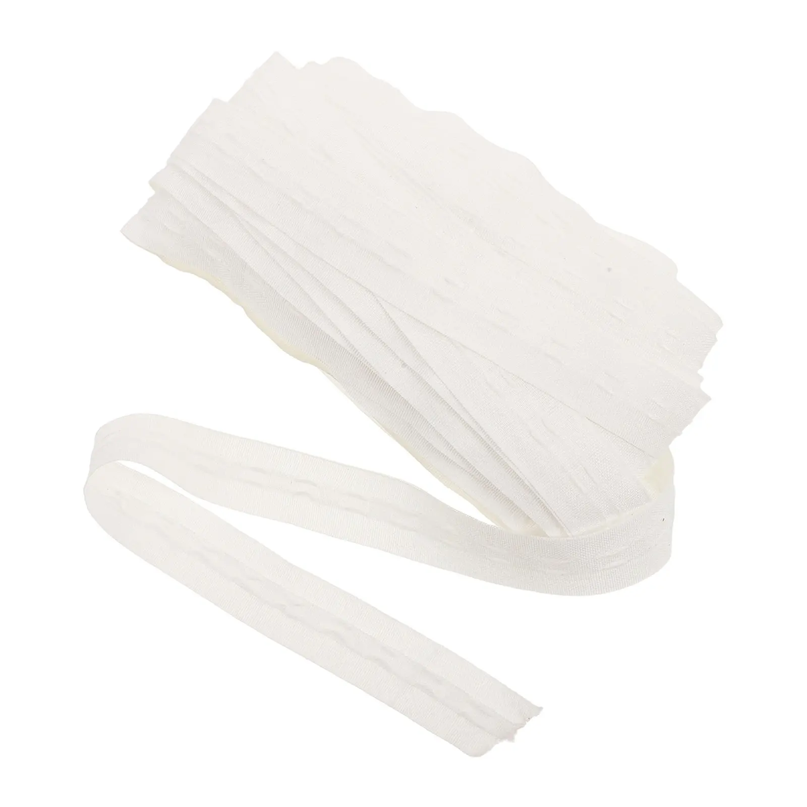 30M Curtain Pleat Tape White Narrow with Lining Multi Cord for Sheer Drapery Pleater Tape Curtain Hook Strip