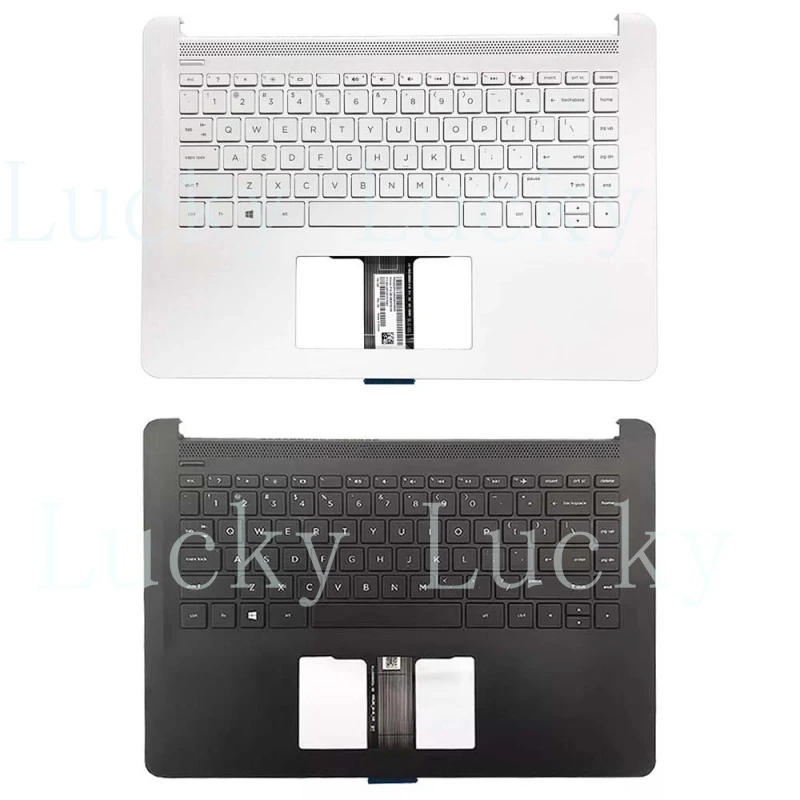 

f For HP 14-BP TPN-Q189 Laptop Palmrest With US Keyboard White/ Black