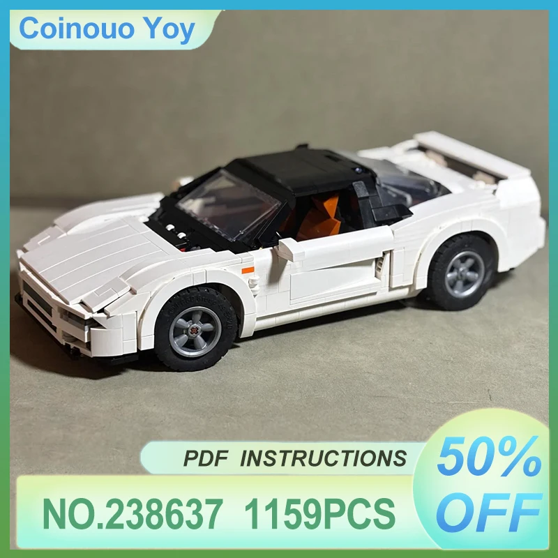 High-quality New MOC-238637 Technical White Super Sport Car Racing Compatible 10295 Block Brick Puzzle DIY Toy Chrismas Gift Boy
