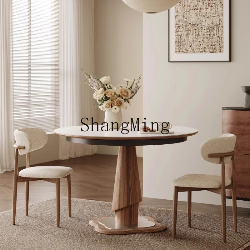 

ZYY retractable medium and ancient style small apartment folding long table simple household variable round table meal