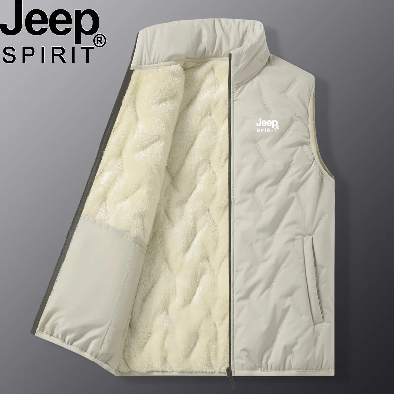 JEEP SPIRIT 2024 autumn winter hair hair hair hair men padded vest winter warm coat