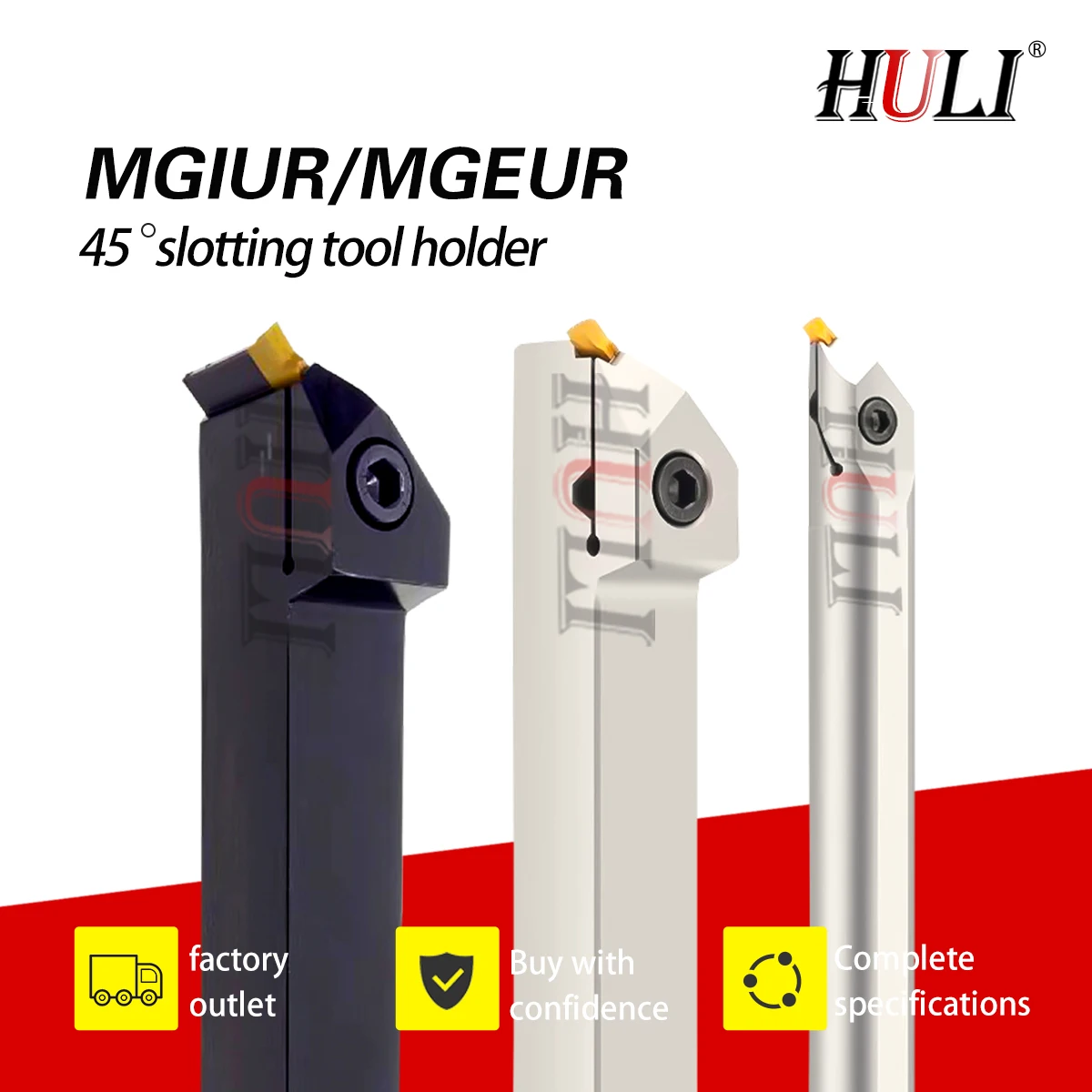 

CNC Tool Holder 45 Degree MGEUR/MGIUR/KTGFR Profile Outer Diameter Groove Cutting Lathe Machining Tool Holder With Double Headed