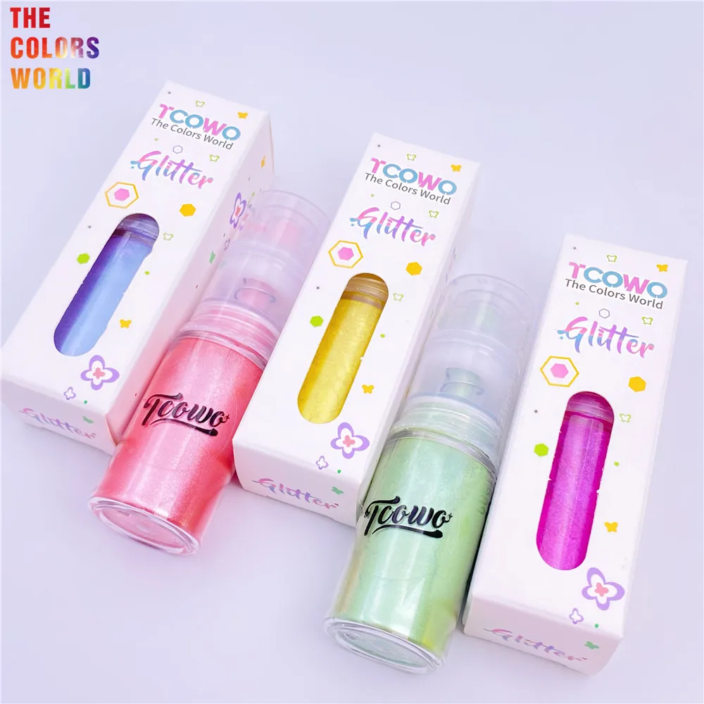 TCT-924 Ombre Nails Glitter Powder Spray Bottle Pearl Pigment Metallic Luster Nail Shadow Spray Ombre Nail Mist Gradual Effect